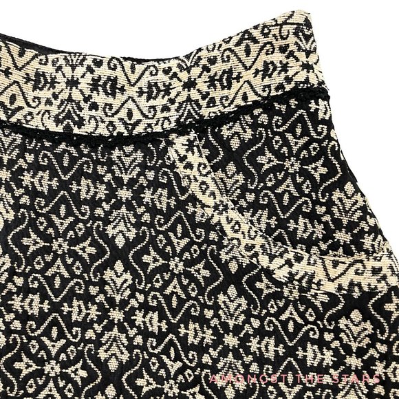 Free People Carpet Bag Black Jacquard Mini Skirt - Picture 9 of 12